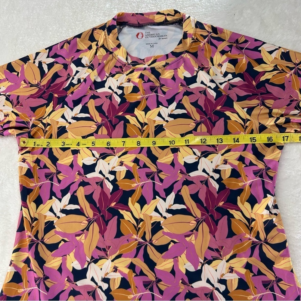 The American Outdoorsman For Women Vibrant Leaf Pattern Long Sleeve Top Size M - Picture 3 of 13